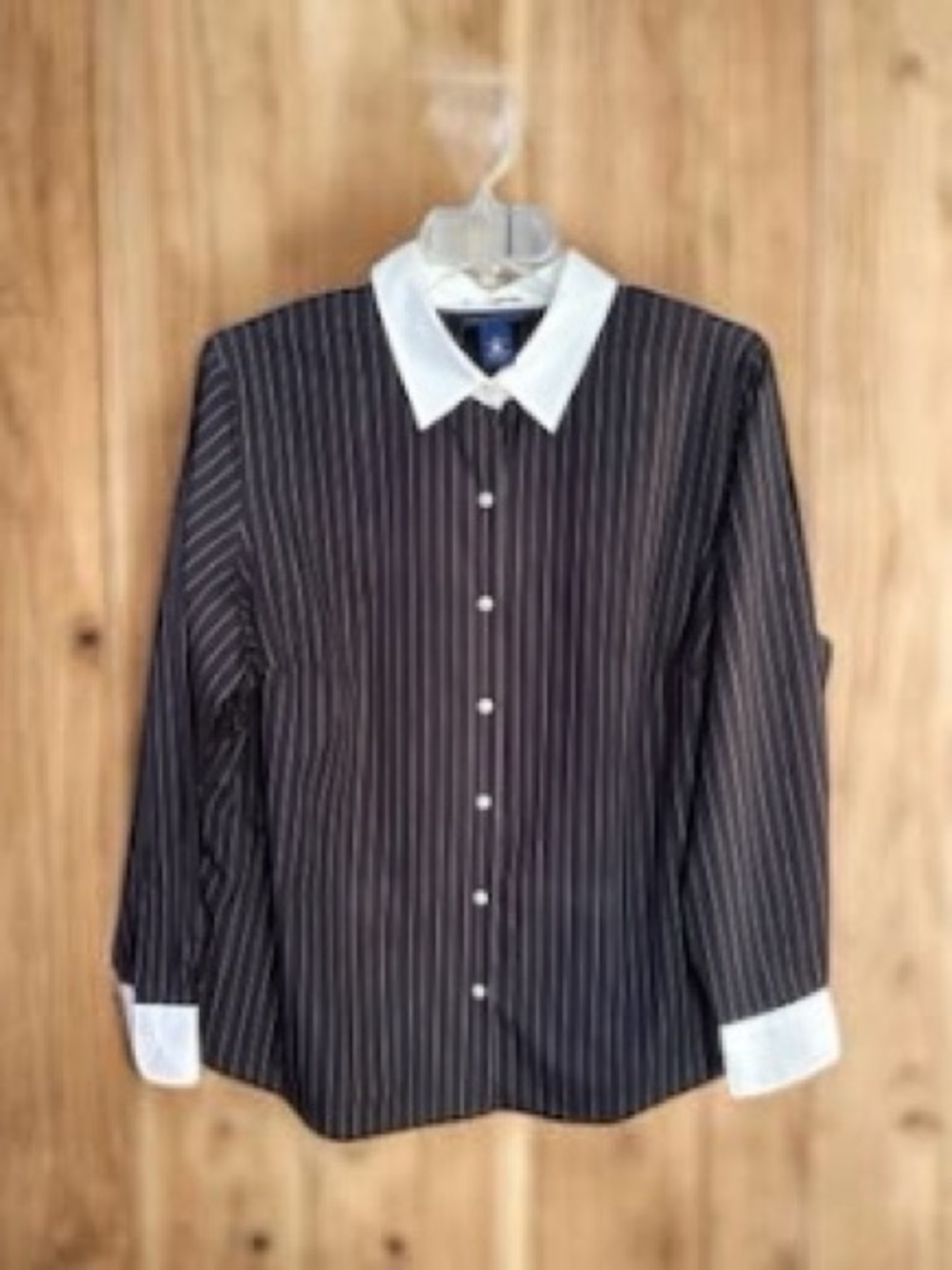 NWT! Charter Club Black & White Striped Shirt | 18W